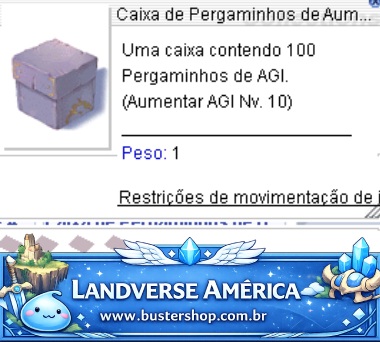 Caixa de Pergaminhos de Aumentar Agilidade (100)