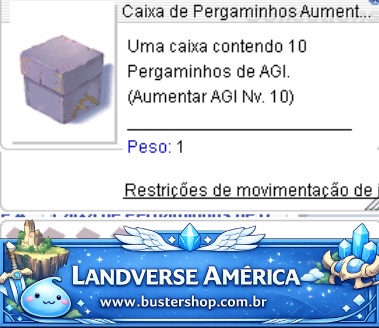 Caixa de Pergaminhos de Aumentar Agilidade (10)