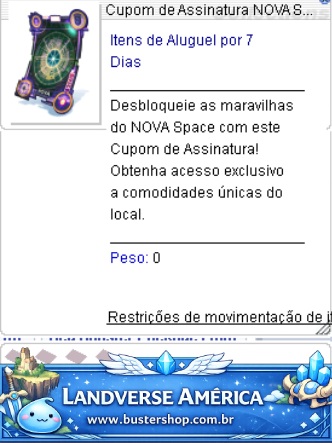 Cupom de Assinatura NOVA Space 7 Dias