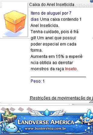 Caixa do Anel Inseticida