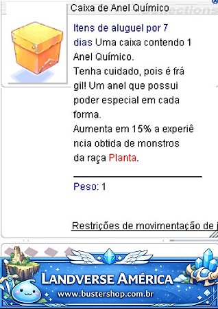 Caixa de Anel Químico