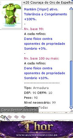+20 Couraça do Orc de Espelhos