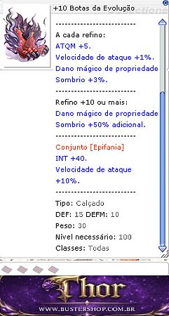 +10 Botas da Evolução
