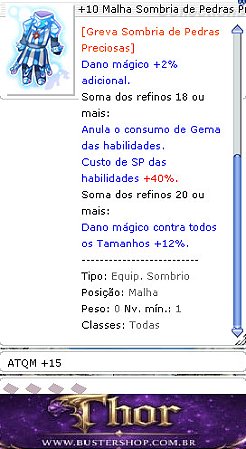 +10 Malha Sombria de Pedras Preciosas