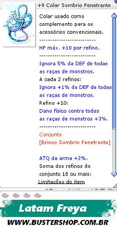 +9 Colar Sombrio Penetrante