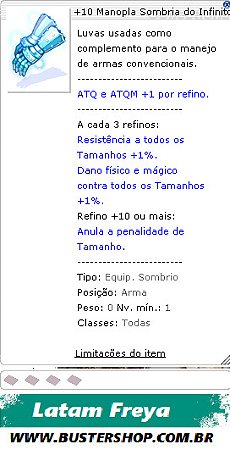 +10 Luva Sombria do Infinito