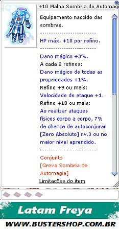 +10 Malha Sombria de Automagia