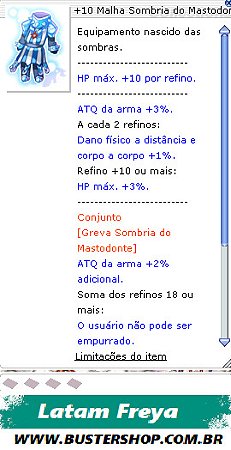 +10 Malha Sombria do Mastodonte