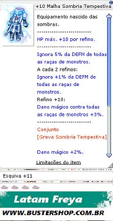 +10 Malha Sombria Tempestiva