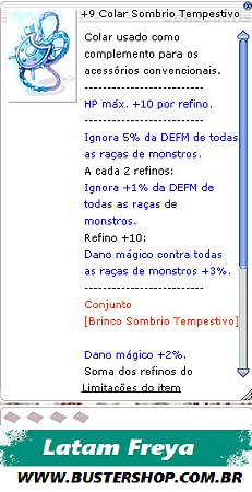 +9 Colar Sombrio Tempestivo