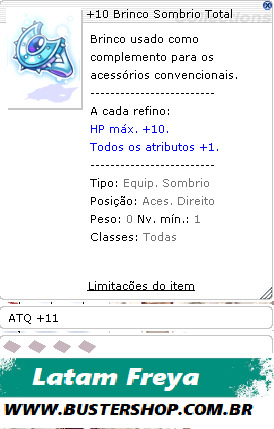 +10 Brinco Sombrio Total