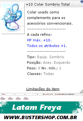 +10 Colar Sombrio Total