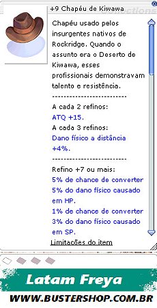 +9 Chapéu de Kiwawa