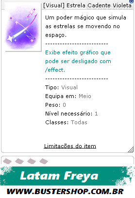 [Visual] Estrela Cadente Violeta