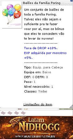 Balões da Família Poring