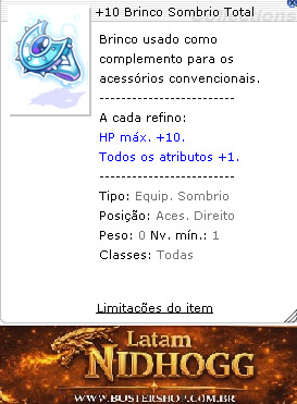 +10 Brinco Sombrio Total