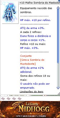 +10 Malha Sombria do Mastodonte