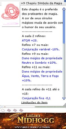 +9 Chapéu Símbolo da Magia [1]
