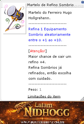 Martelo de Refino Sombrio