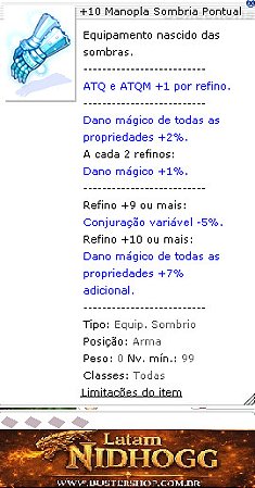 +10 Manopla Sombria Pontual