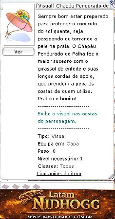 [Visual] Chapéu Pendurado de Palha