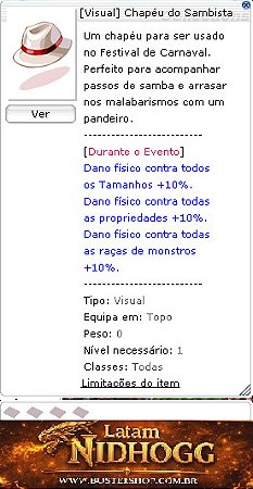 [Visual] Chapéu do Sambista