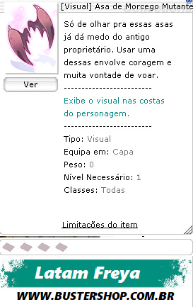 [Visual] Asa de Morcego Mutante