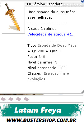 +8 Lâmina Escarlate