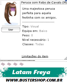 Peruca com Rabo de Cavalo (Moreno)