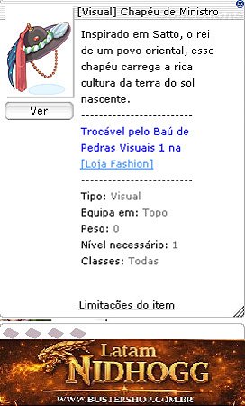 [Visual] Chapéu de Ministro