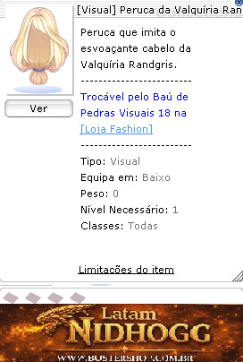 [Visual] Peruca da Valquíria Randgris