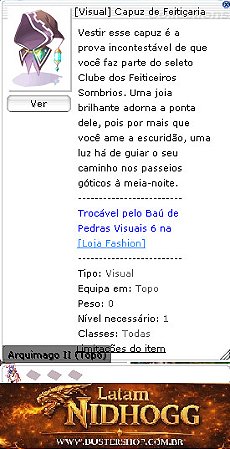 [Visual] Capuz de Feitiçaria Encantado Arquimago