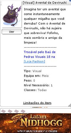 [Visual] Avental de Deviruchi