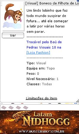 [Visual] Boneco de Filhote de Lobo
