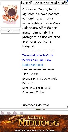[Visual] Capuz de Gatinho Fofinho