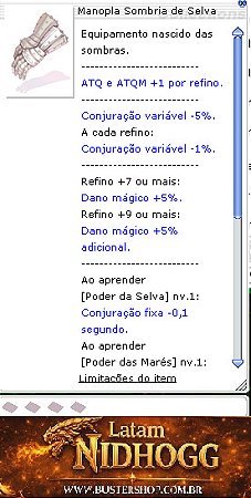Manopla Sombria de Selva