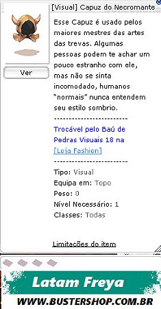[Visual] Capuz do Necromante
