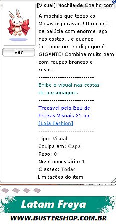 [Visual] Mochila de Coelho com Laço