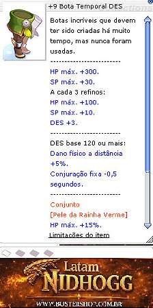 +9 Bota Temporais DES