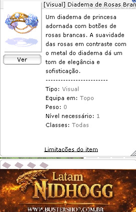 [Visual] Diadema de Rosas Brancas