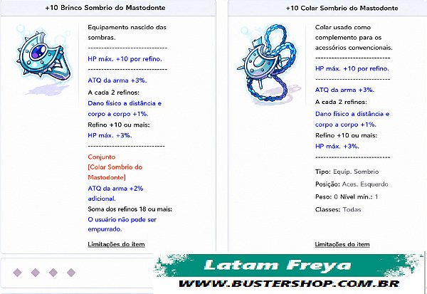 +10 Brinco e Colar Sombrio Mastodonte
