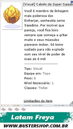Visual Cabelo de Super Saiadim