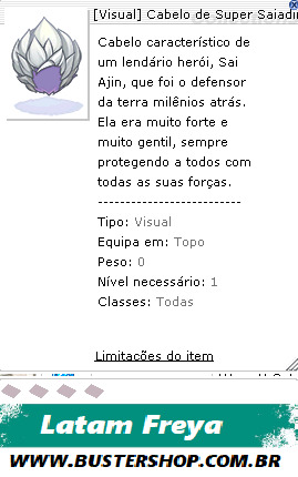 Visual Cabelo de Super Saiadim Ultra