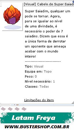 Visual Cabelo de Super Saiadim Deus