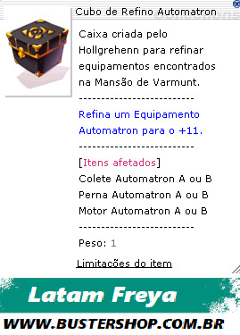 Cubo de Refino Automatron