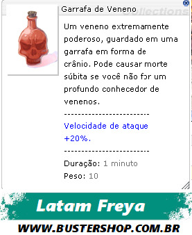 100 Unidade Garrafa de Veneno