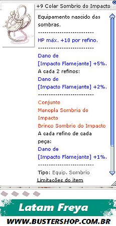 +9 Colar Sombrio do Impacto