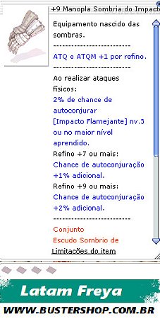 +9 Manopla Sombria do Impacto