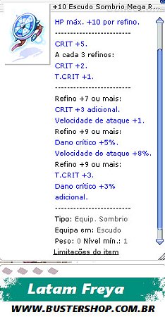 +10 Escudo Sombrio Mega Repente