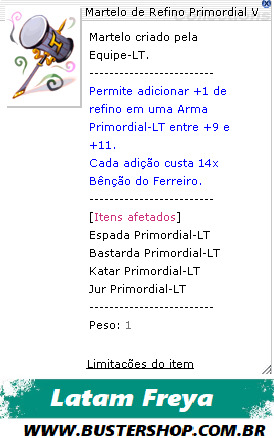 Martelo de Refino Primordial V